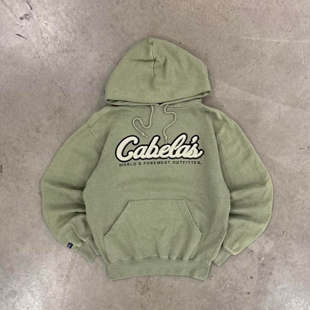 Vintage Cabela's Outdoors Outfitter Jansport Green Hoodie 90s 2000s Size Small